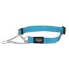 Rogz Utility Obedience Half Check Collar Turquoise Reflective