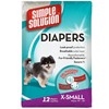 Simple Solution Diapers (Pack of 12) - X-Small