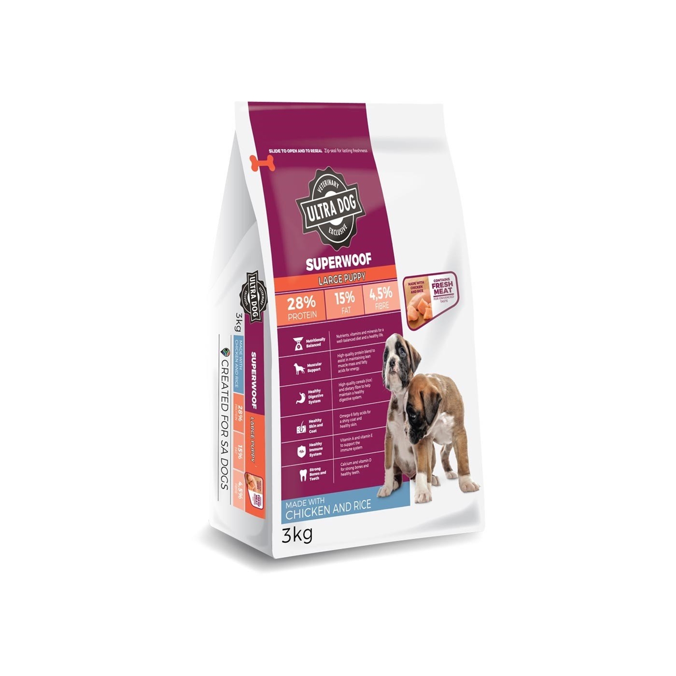 Ultra Dog Superwoof Puppy Large Breed Chicken & Rice (New Formula