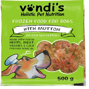 Vondis Mutton &amp; Tripe Raw Food for Dogs (500g)