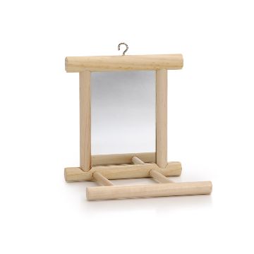 Beeztees Wooden Perch and Mirror