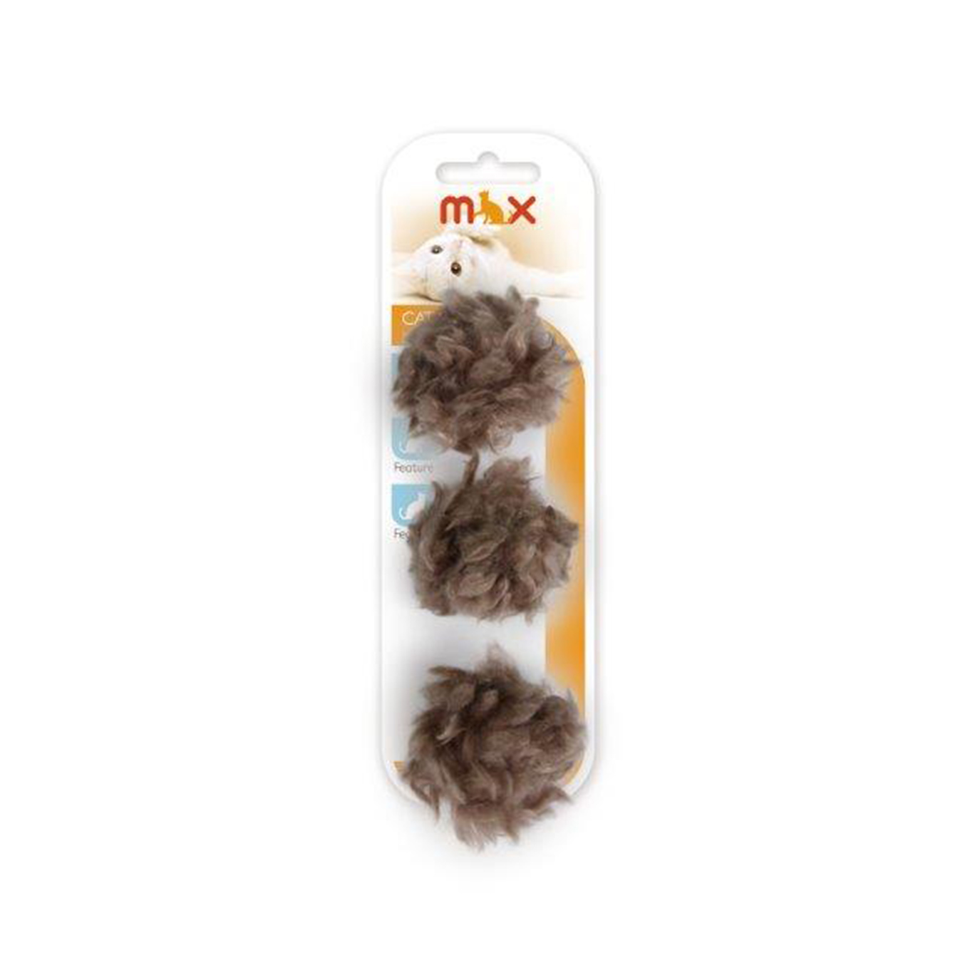 Max Fluffy Balls (Brown) Absolute Pets