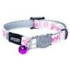 Rogz Catz GlowCat Reflective Breakaway Collar - Pink Butterflies