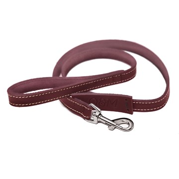 Olly &amp; Max Leather Lead (Burgundy) 