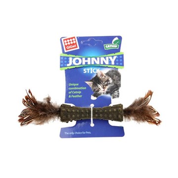 GiGwi Catnip Johnny Stick with Twin Feathers
