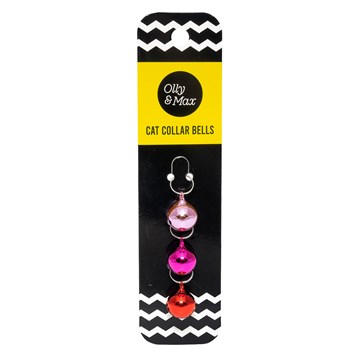 Olly &amp; Max Cat Collar Bells 3PK (Pink, Purple, Red)