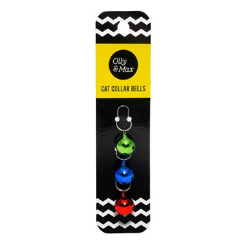 Olly &amp; Max Cat Collar Bells 3PK (Blue, Green, Red)
