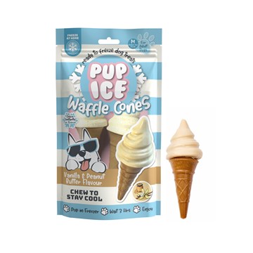 Pup Ice Waffle Cones - Vanilla & Peanut Butter (2 pack)