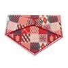 Dog's Life Festive Patchwork Bandana (Red)