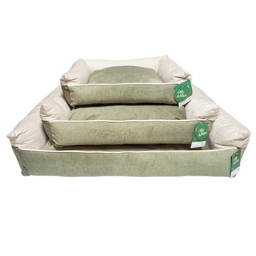 Olly & Max Cosy Crib (Green & Beige)