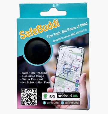 Safebuddi GPS with Sleeve (Black)