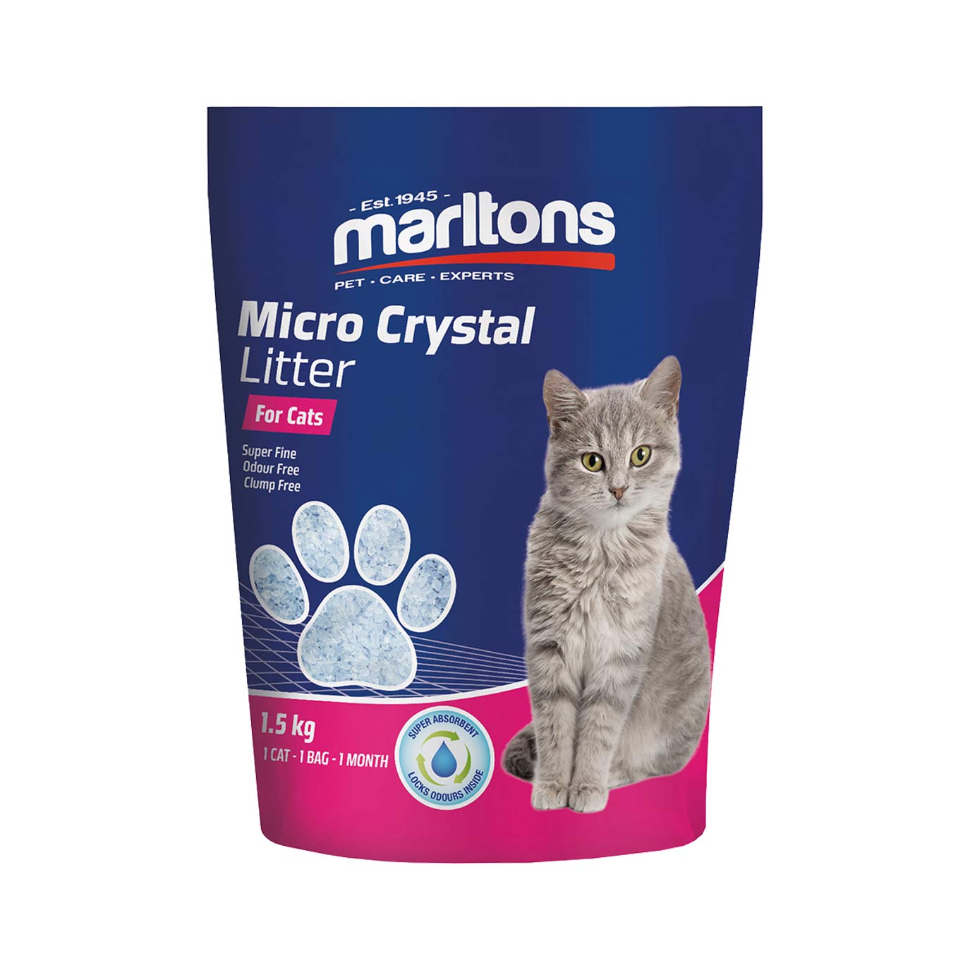 Marltons Micro Cat Litter Crystals (1.5kg) Absolute Pets
