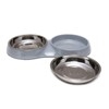 Olly & Max Traditional Double Cat Bowl (Grey)