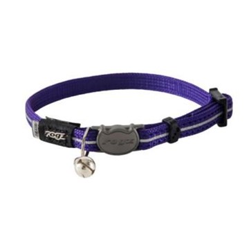 Rogz Catz Alleycat Reflective Breakaway SafeLoc Buckle Collar - Purple