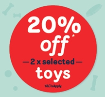 Buy 2 Toys and Save 20% 
