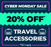 Cyber Monday 2023 - 20% off Travel Accessories