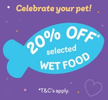 National Pet Day Wet Food 20% Off 